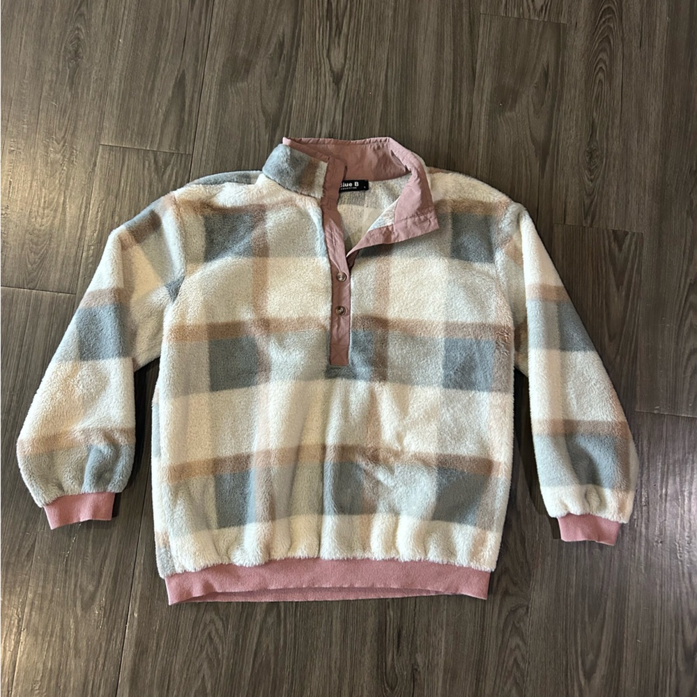 Blue B Soft Plaid Button Up
